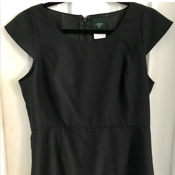 Jcrew Black Suiting Dress Cap Sleeves - Size 12 - Picture 2 of 5